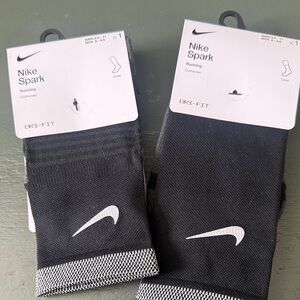 Nike Spark Black and White Running Socks